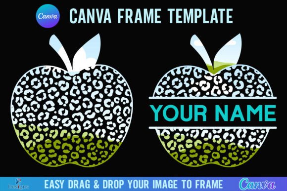 Apple Canva Frame Template Teacher Name: Graphics for Real Local Branding