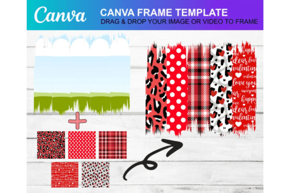 Brush Stroke Canva Frame Template: Graphics for Polished Editorial Design