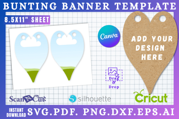 Bunting Banner Template Canva SVG 10 Graphics