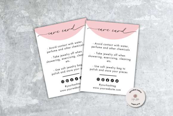 Canva Care Instructions Card Template: Graphics for Real Local Branding