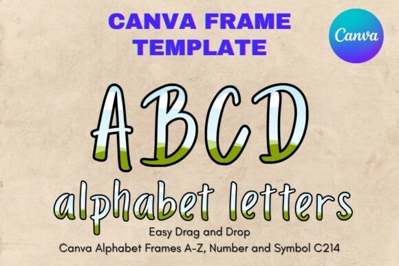 Canva Letters Frame Alphabet Graphics