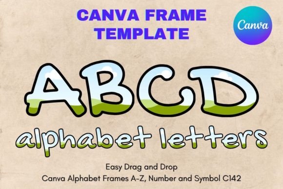 Canva Letters Frame Alphabet Graphics