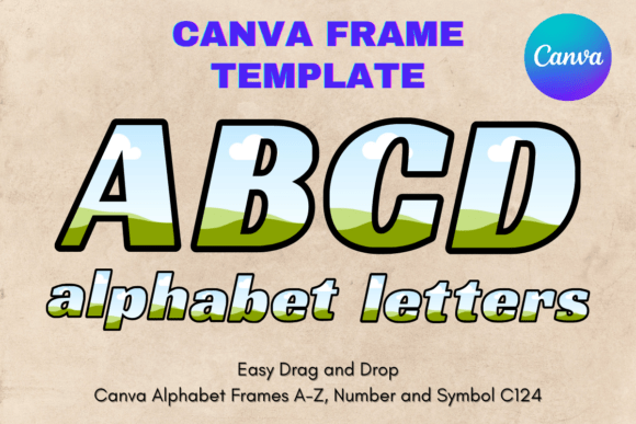 Canva Letters Frame Alphabet Graphics
