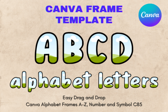 Canva Letters Frame Alphabet Graphics