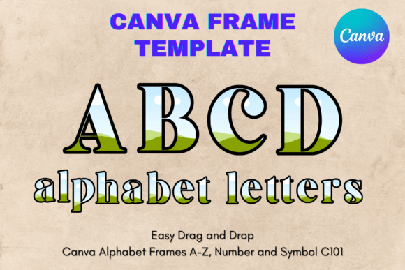 Canva Letters Frame Alphabet Template101: Graphics for Local Branding
