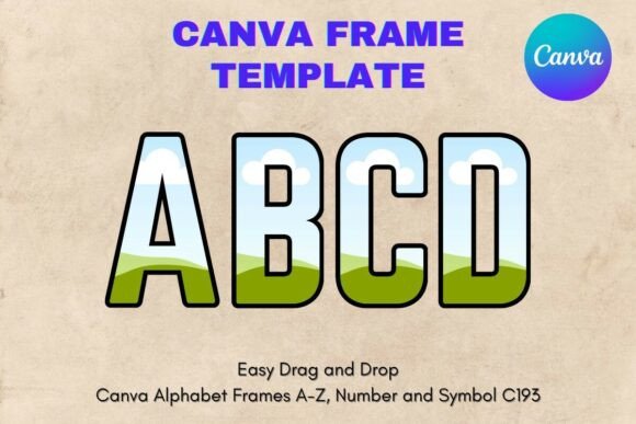Canva Letters Frame Alphabet Template193