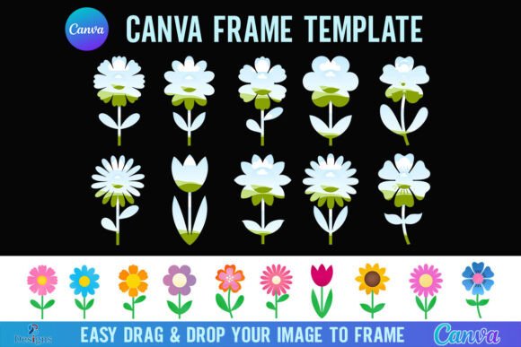 Flower Canva Frame: Simple Floral Graphics for Canva