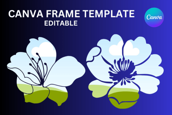 Flower Stencils Canva Frame Graphics