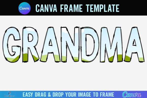 Grandma Canva Frame Doodle Letters Font: Graphics for Warm, Handmade Charm