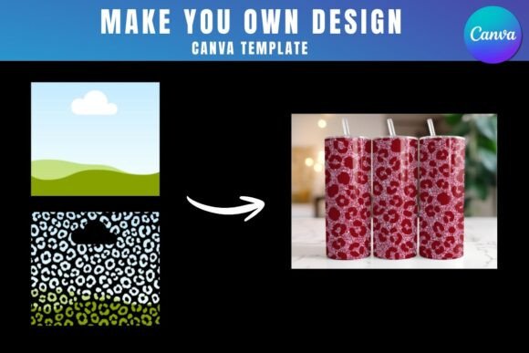 Leopard Tumbler Design Bundle Canva