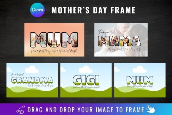 Mama Photo Frame Canva Template Design: Graphics for Warm, Local Branding
