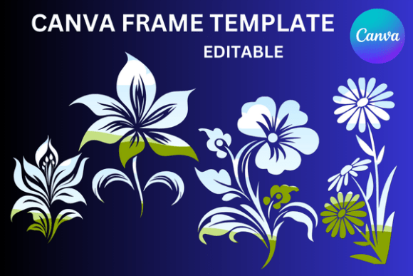 Wild Flower Floral Canva Frame Template: Graphics for Authentic Branding